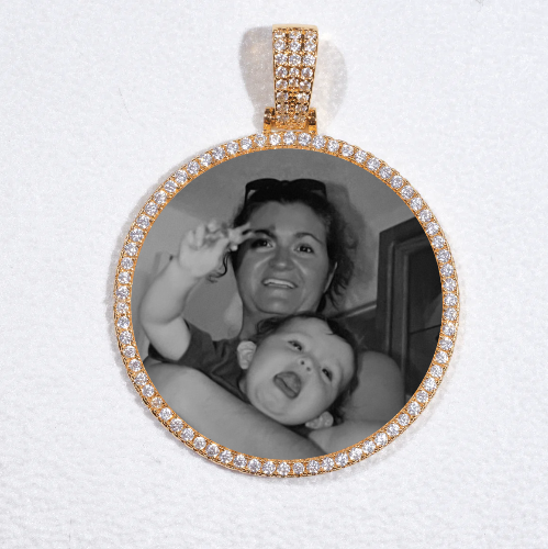 MEDIUM 3D CIRCLE CUSTOM PICTURE PENDANT