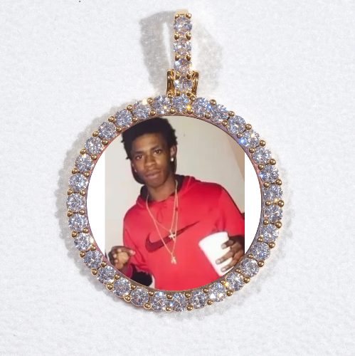 3D CIRCLE CUSTOM PICTURE PENDANT SMALL SIZE