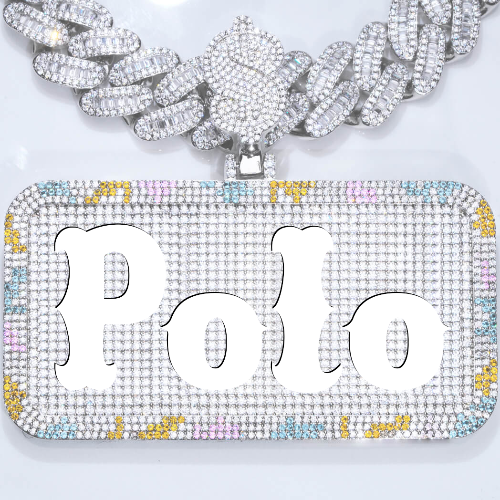 CUSTOM LETTER NECKLACE 3D COLORFUL SQUARE