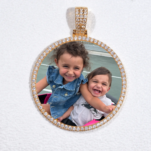 MEDIUM 3D CIRCLE CUSTOM PICTURE PENDANT