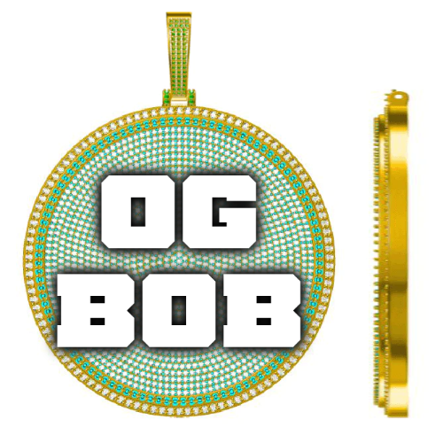 CUSTOM LETTER NECKLACE 3D BIG DISC