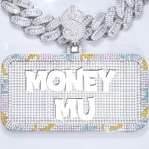 CUSTOM LETTER NECKLACE 3D COLORFUL SQUARE