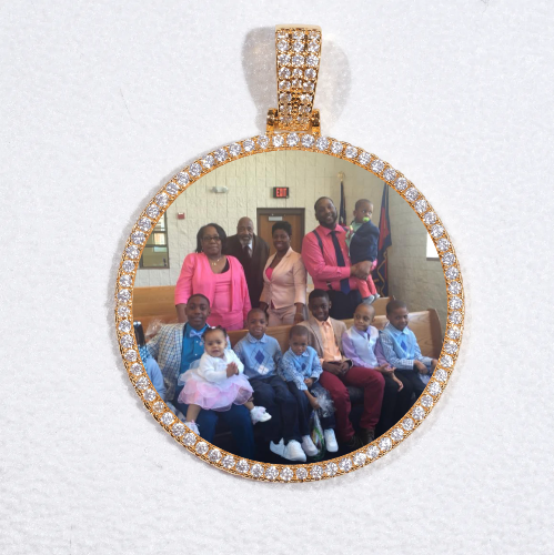 MEDIUM 3D CIRCLE CUSTOM PICTURE PENDANT