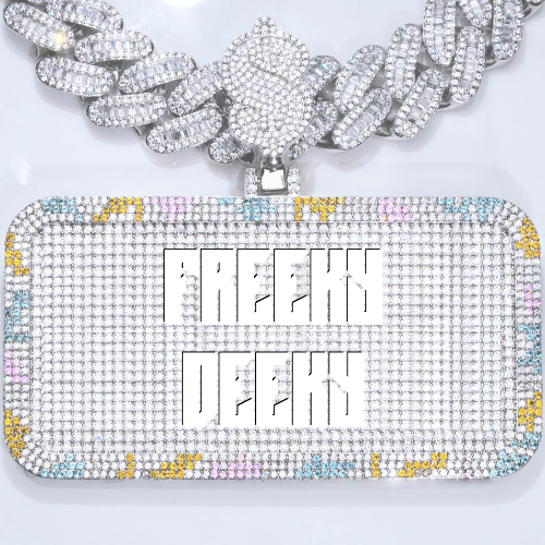 CUSTOM LETTER NECKLACE 3D COLORFUL SQUARE