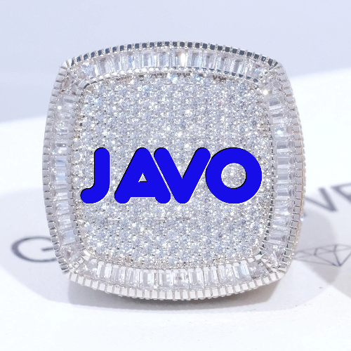 CUSTOM LETTER 3D ICED RING