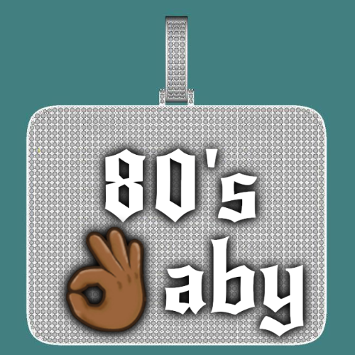 CUSTOM LETTER NECKLACE 3D BIG SQUARE