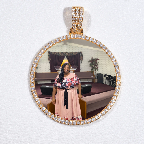 MEDIUM 3D CIRCLE CUSTOM PICTURE PENDANT