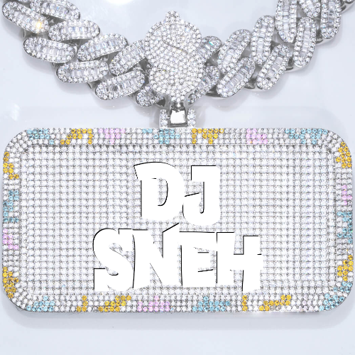 CUSTOM LETTER NECKLACE 3D COLORFUL SQUARE