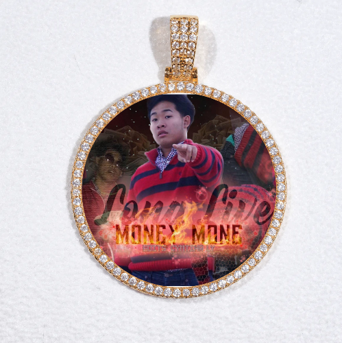 MEDIUM 3D CIRCLE CUSTOM PICTURE PENDANT