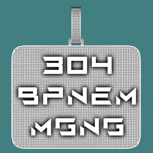 CUSTOM LETTER NECKLACE 3D BIG SQUARE