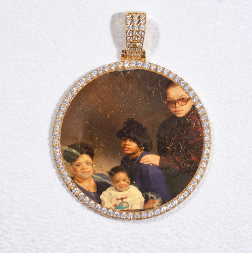 MEDIUM 3D CIRCLE CUSTOM PICTURE PENDANT