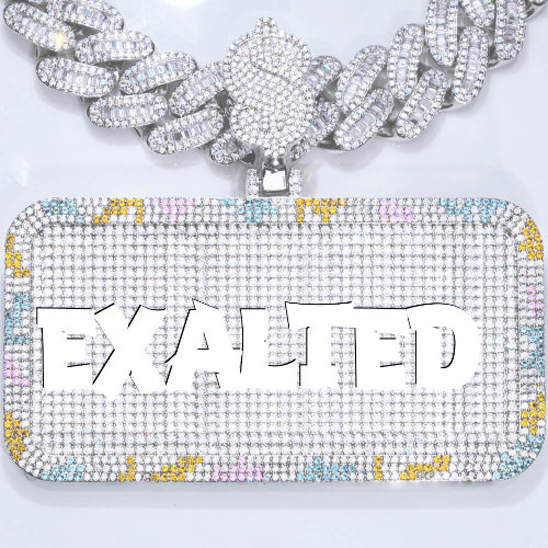 CUSTOM LETTER NECKLACE 3D COLORFUL SQUARE