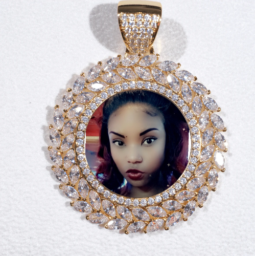 Large 3D Wheat Ear Custom Picture Pendant