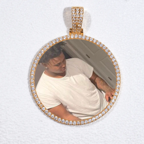 MEDIUM 3D CIRCLE CUSTOM PICTURE PENDANT