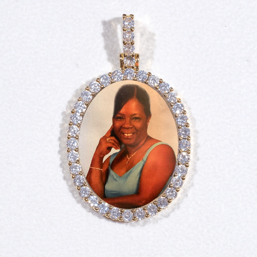 3D Oval Custom Picture Pendant