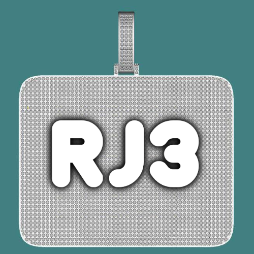 CUSTOM LETTER NECKLACE 3D BIG SQUARE