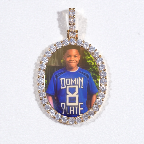3D Oval Custom Picture Pendant