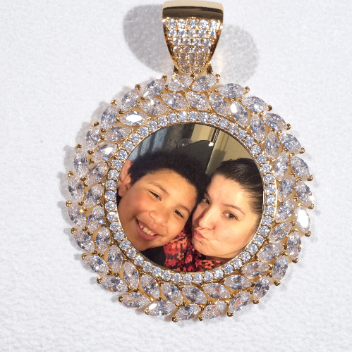 Large 3D Wheat Ear Custom Picture Pendant
