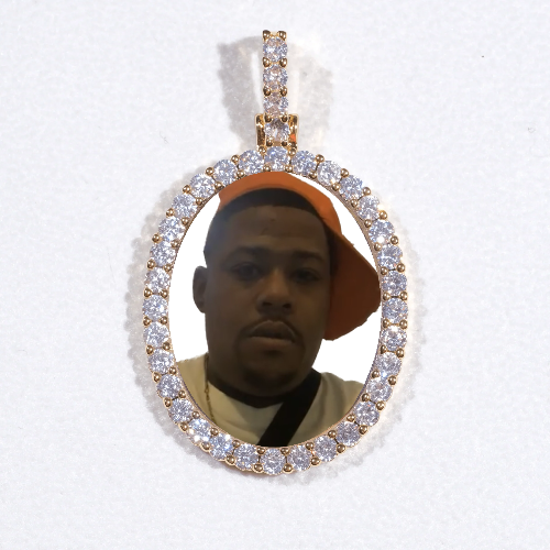 3D Oval Custom Picture Pendant
