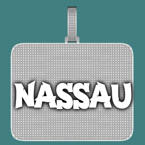 CUSTOM LETTER NECKLACE 3D BIG SQUARE