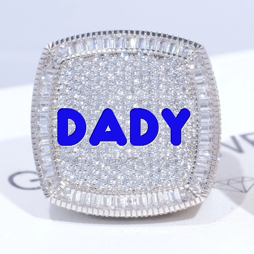 CUSTOM LETTER 3D ICED RING