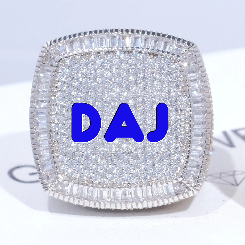 CUSTOM LETTER 3D ICED RING