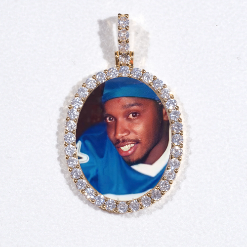 3D Oval Custom Picture Pendant