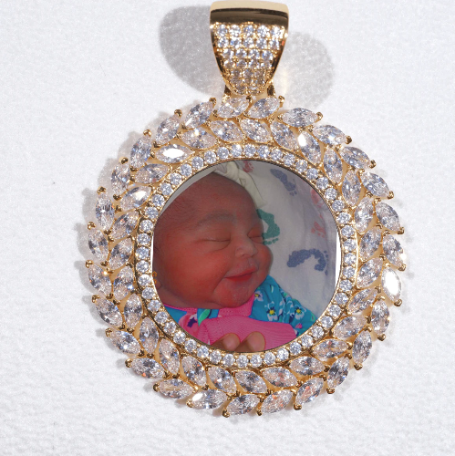 Large 3D Wheat Ear Custom Picture Pendant