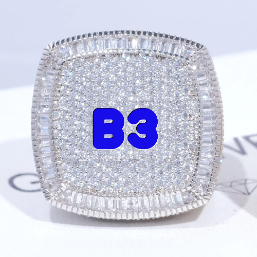CUSTOM LETTER 3D ICED RING