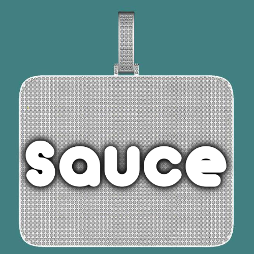 CUSTOM LETTER NECKLACE 3D BIG SQUARE