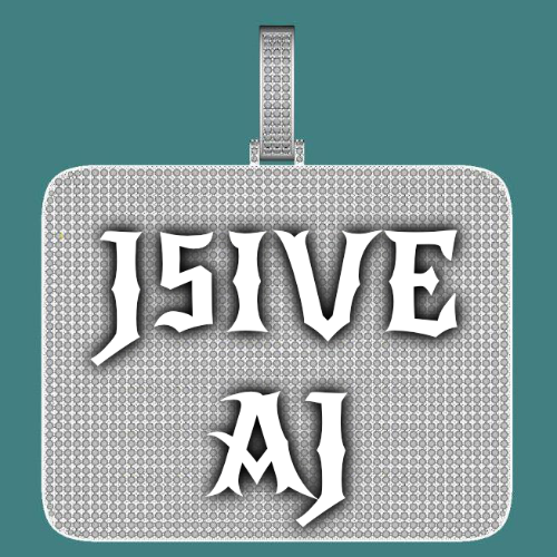 CUSTOM LETTER NECKLACE 3D BIG SQUARE