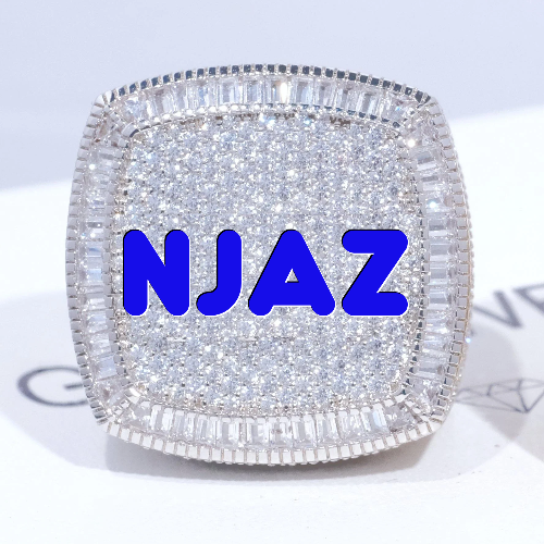 CUSTOM LETTER 3D ICED RING