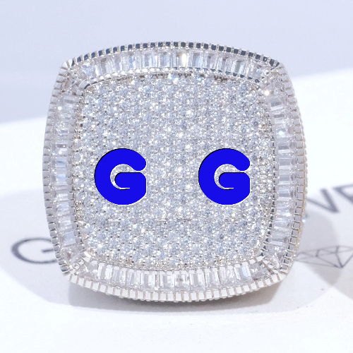 CUSTOM LETTER 3D ICED RING