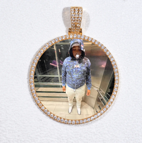 MEDIUM 3D CIRCLE CUSTOM PICTURE PENDANT