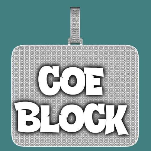 CUSTOM LETTER NECKLACE 3D BIG SQUARE
