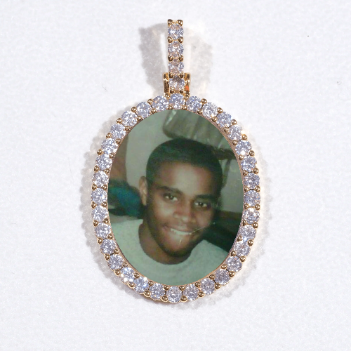 3D Oval Custom Picture Pendant