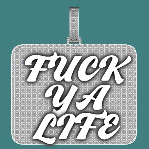 CUSTOM LETTER NECKLACE 3D BIG SQUARE
