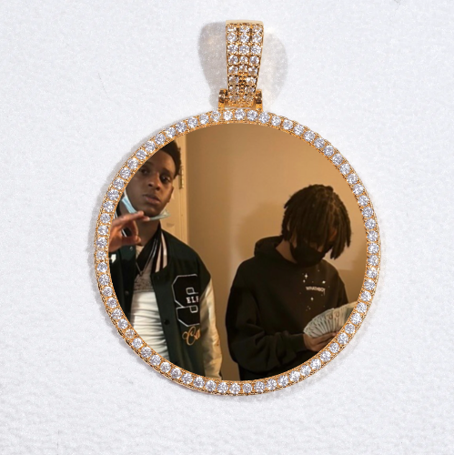 MEDIUM 3D CIRCLE CUSTOM PICTURE PENDANT