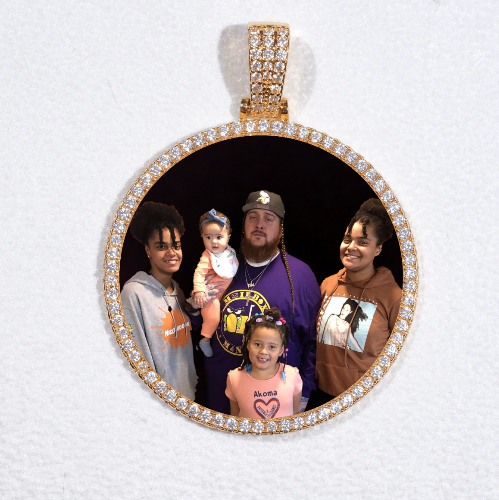 MEDIUM 3D CIRCLE CUSTOM PICTURE PENDANT