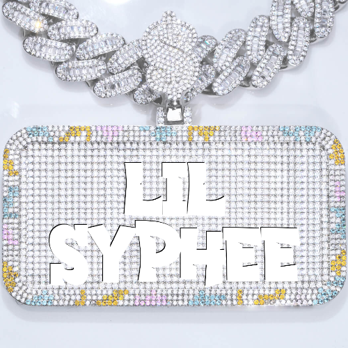 CUSTOM LETTER NECKLACE 3D COLORFUL SQUARE