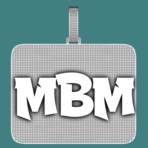 CUSTOM LETTER NECKLACE 3D BIG SQUARE