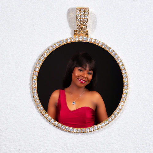 MEDIUM 3D CIRCLE CUSTOM PICTURE PENDANT