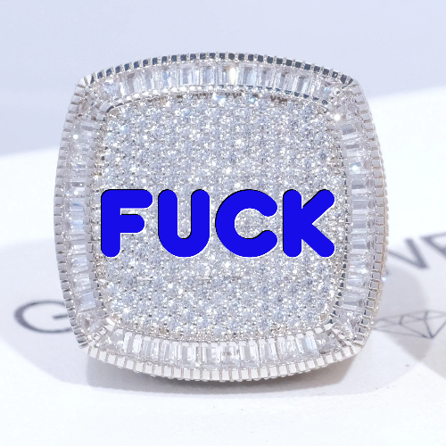 CUSTOM LETTER 3D ICED RING