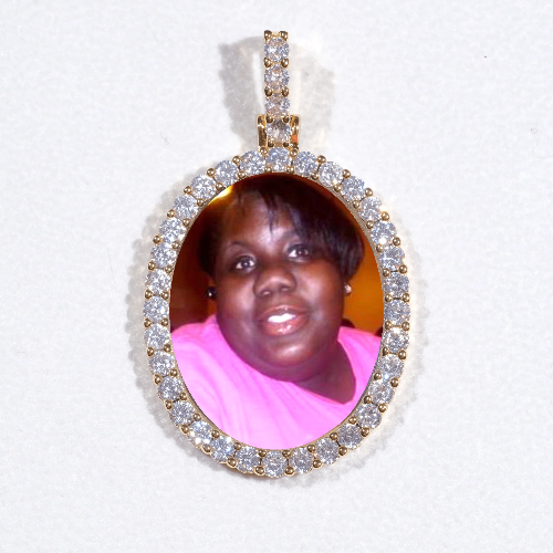 3D Oval Custom Picture Pendant