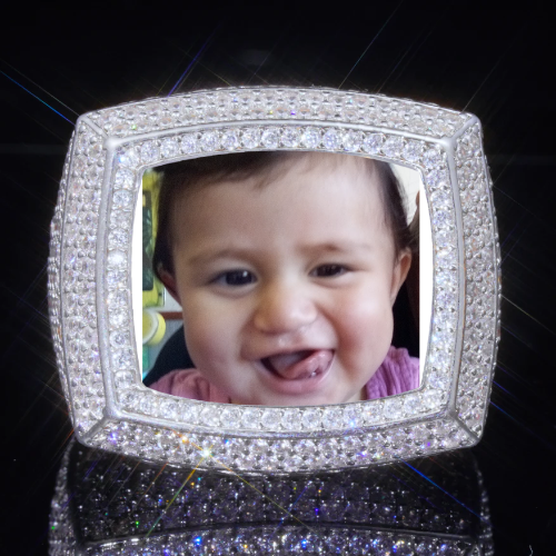 3D CUSTOM PICTURE ICED RING