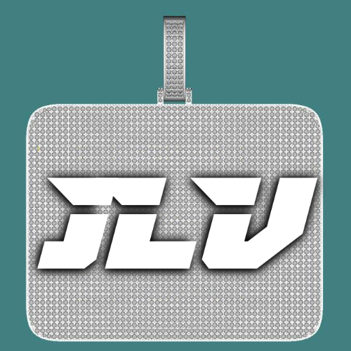 CUSTOM LETTER NECKLACE 3D BIG SQUARE