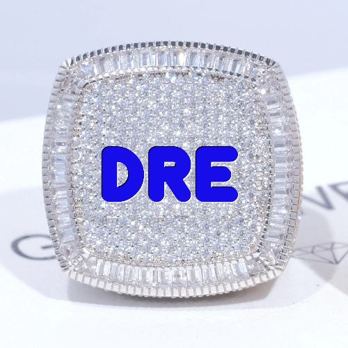 CUSTOM LETTER 3D ICED RING