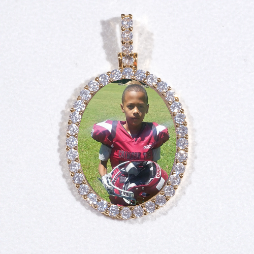 3D Oval Custom Picture Pendant