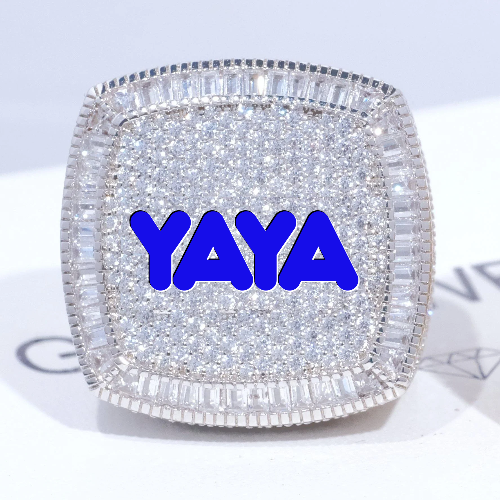 CUSTOM LETTER 3D ICED RING
