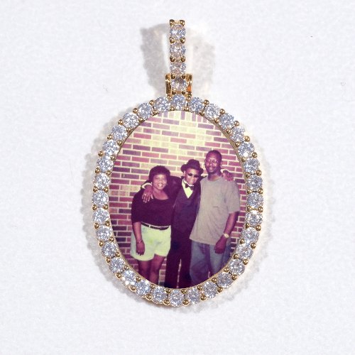 3D Oval Custom Picture Pendant